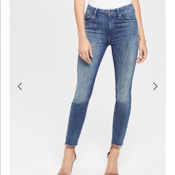 MOTHER: High Waisted Looker Ankle Fray - Picture 1 of 6